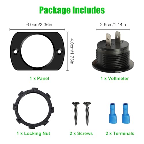 image for Linkstyle DC Volt Meter 12V, Battery Voltage Gauge 12V, Digital Voltag