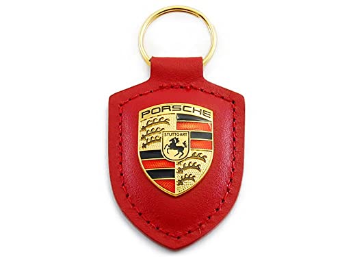 Porsche Crest Keyring - Red. 
