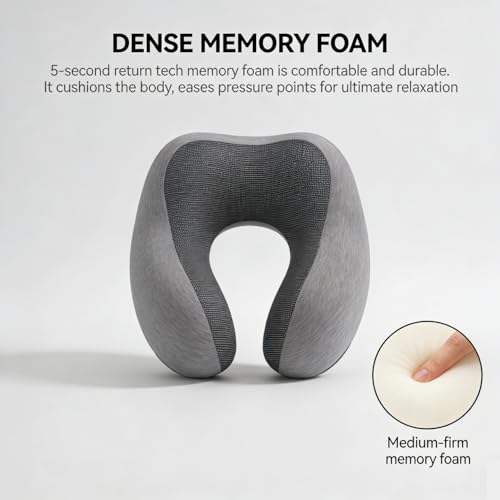 Almohada de espuma viscoelástica para viaje cuello miniatura 7