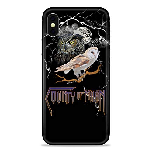 MARCELO BURLON, Owl Cover iPhone X XS Nero, MBU_MX-OWLFW18PM