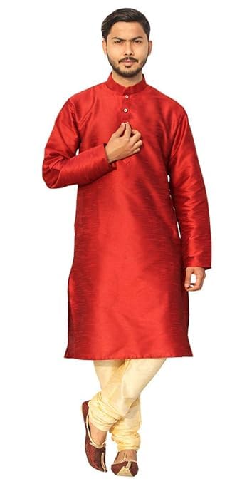 Rameshwaram Fabrics Men's Indian Kurta (Only) Shirt, Suitable with Dhoti Pajama Trouser, Gift