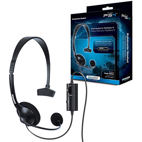 dreamGEAR Broadcaster Wired Headset for the PS4 with Flexible Boom Microphone and Inline