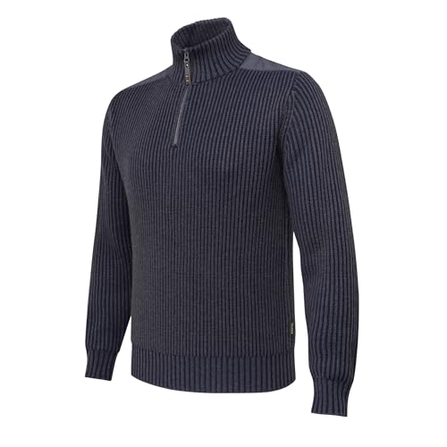 Beretta Men's Dover Tech Wool Blend Half-Zip Hunting Shooting Sweater with Nylon Shoulder and Elbow Inserts