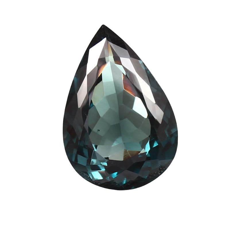 Tourmaline indicolite naturelle facettée 23x16mm de prestige pour haute joaillerie DIY