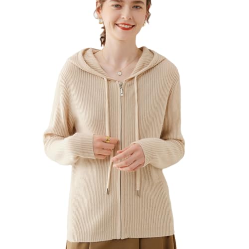 G Guzemor Women's Cashmere Blend Merino Wool Cardigan Full Zip