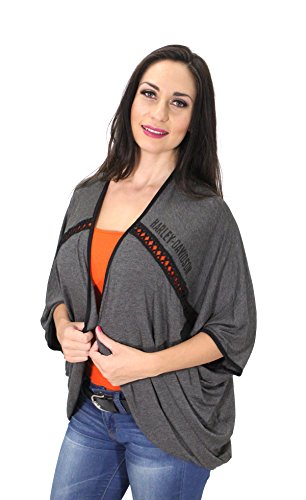 Harley-Davidson Womens Winged B&S Bling with Cardigan- L/XL
