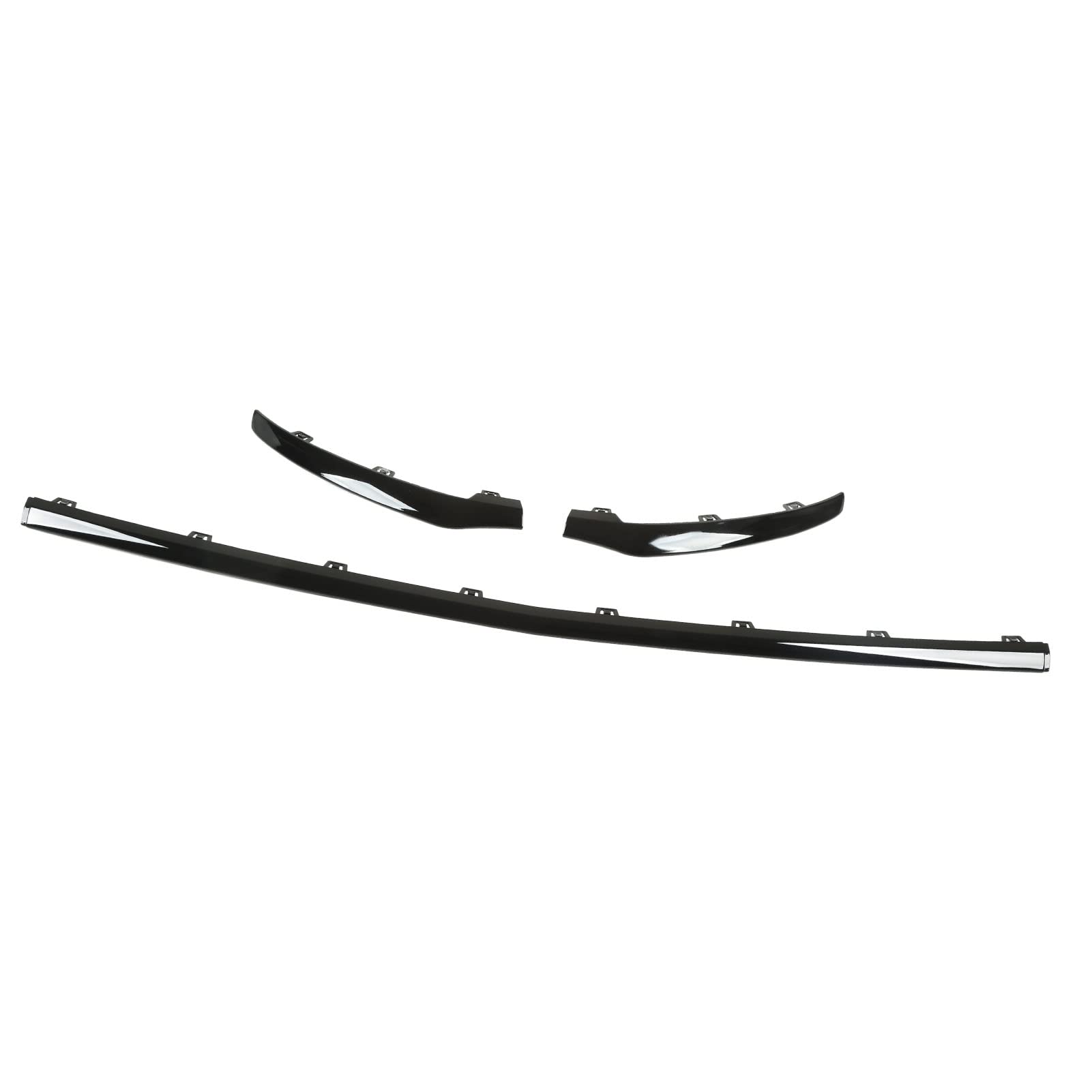 Front Bumper Lower Molding Trim, Scratch Resistant Front Lip Bumper Spoiler Chin Easy Installation Gloss Black for Car