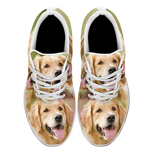 Sonzj-II Golden Retriever Shoes Animal Print Walking Tennis Running Shoes Lightweight Breathable Dog Mom Sneakers Funny Dog Puppy Gift2