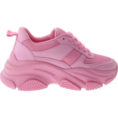 Steve Madden Women's Determined Sneaker, Pink, 8