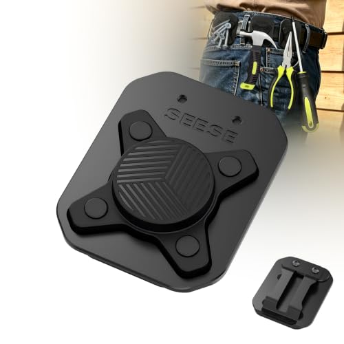 SEESE Strong Magnetic Tool Holder: Magnetic Belt Clip for Power Tools & Hand Tools Anti-Fall Secure Grip for Home Improvement Workshop Electrician