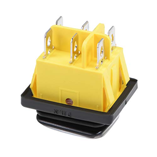 Uxcell Dpdt Boat Rocker Switch White Led Waterproof Toggle Switches For Boat Car Marine On/Off/On Ac/Dc 24V/15A #TOP3