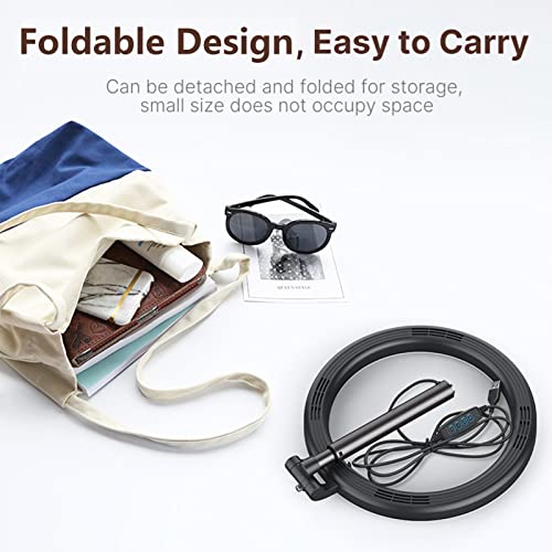 Coniya VL120C Tragbares Desktop-Ringlicht LED-Fotogre-Videolicht Zweifarbige Temperatur 3000K-6500K Einstellbare… – Bild 4