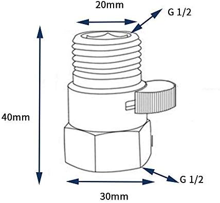 Hoimpro BRASS Shower head Shut Off Valve, Shower Head Flow Control Valves, for Shower Head Hand Shower Bidet Sprayer, Brushed Nickel Finish