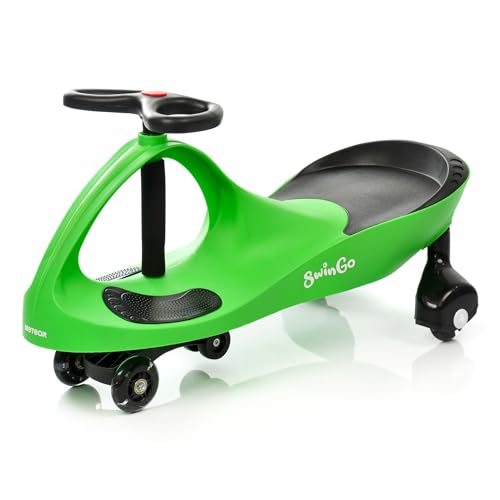 meteor Twistcar Swingo Rutscherfahrzeug ab 1 Jahr - Baby Rutschauto mit LED-Rädern und 360°-Lenkrad ergonomisches und sicheres Aufsitzfahrzeug für Kleinkinder Indoor & Outdoor geeignet