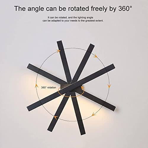 Applique murale linéaire miroir noir LED moderne
