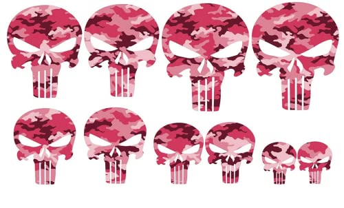 10 x Aufkleber tarnlook camouflage PINK Sticker Ladylike Flecktarn Tattoogirl