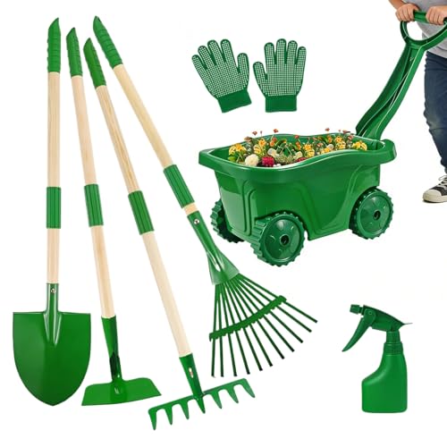 Generisch Kinder-Gartenwerkzeug-Set - Ergonomisches Rollenspiel-Set | Spielzeug-Schubkarre für Kinder | Für Kinder, Mädchen, Ostern und