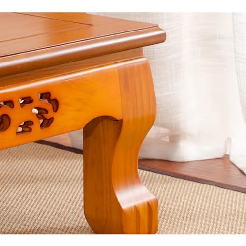 Table basse tatami compacte bois massif orme rouge pour petits espaces - 5