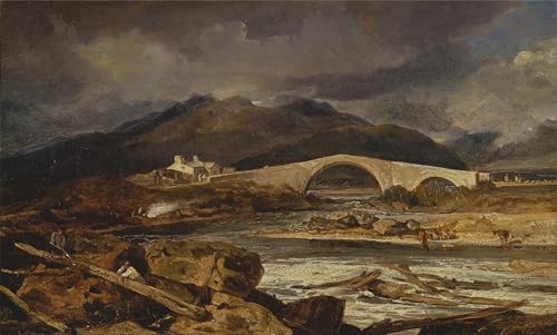 Cuadro de lienzo de Tummel Bridge Perthshire por William Turner para oficina 60x90cm