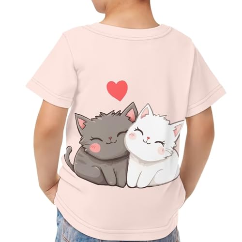 Image of JEOCODY Boys Girls Graphic Tees Funny 3D Printed Short Sleeve T-Shirts 3-16T