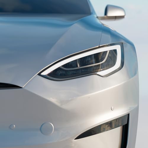 Headlights Smoke Tint PPF for Tesla Model S - Paint Protection Film Cover Shiled, 8mil Self Healing (Clear (8mil), 2016-2025)