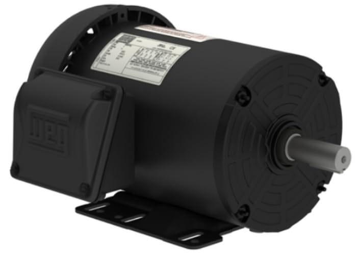 HT000504NPW01, Electric Motor Three Phase Rotor Squirrel CAGE 1Hp 1765 RPM 4P 143/5T 575 C/W 3 Leads WCF2 60Hz F-1/B3R(D) IP55 NEMA Premium Efficiency Rolled Steel IHP