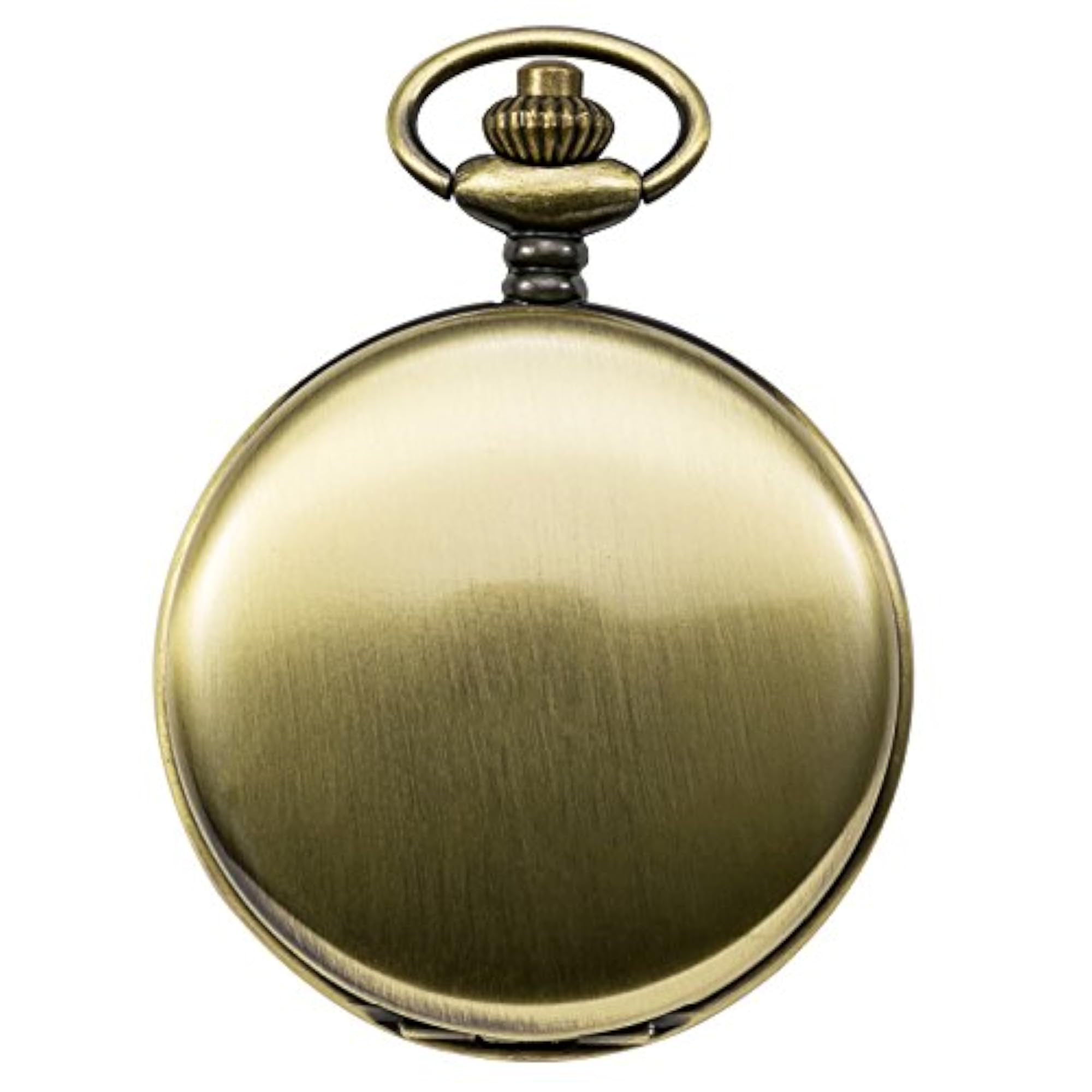 Men's Skeleton Mechanical Pocket Watch with Bronze Design