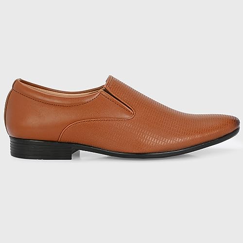 Image of Centrino Mens Formal Shoe |Slip-On Men's Formal Shoe | Stylish Non-Lace Design | Soft Cushioned Insole for Comfort | Perfect for Office & Formal Wear (64044)