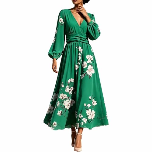 Robe de soirée longue robe de cocktail élégante taille haute à col V