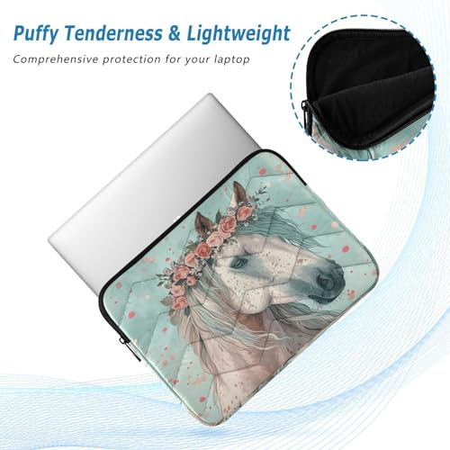 Funda para portátil 13-14 pulgadas impermeable gris con diseño floral miniatura 5