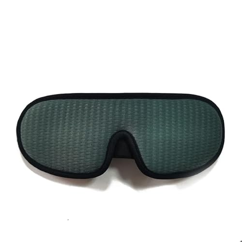 3Dスリーピングマスク 100%遮光目隠しライト ソフトスリープマスク 目に優しい アイシャドウ 目隠し睡眠補助 (グリーン)