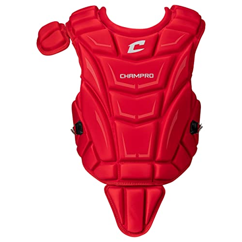 Champro Optimus MVP Chest Protector, 12', Scarlet Red