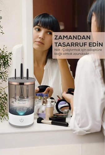 Busstier Otomatik Makyaj Fırçası Temizleyici - Derinlemesine Temizlik ve Hijyen İçin USB Bağlantılı Fırça Temizleme Makinesi - Görsel 2