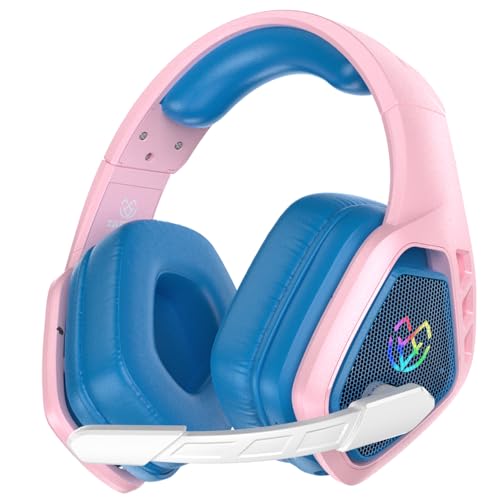 Wireless Gaming Headset for PC Ps5 Ps4, 2.4GHz USB & Type-C & Bluetooth Gaming Headphones with Mic, 40H Battery Comfortable Ps5 Headsets for Switch Laptop Mobile Mac