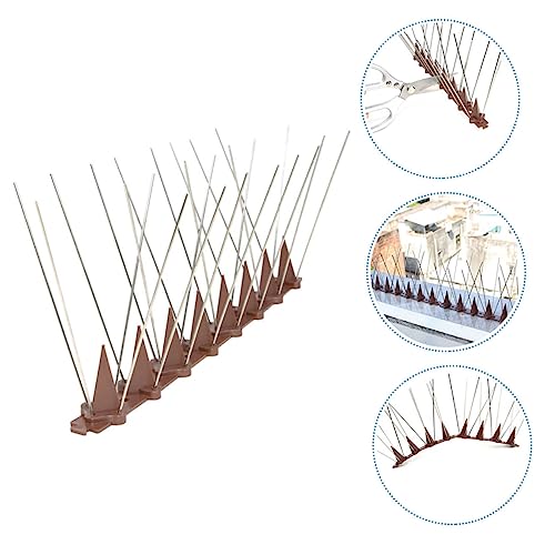 LIOOBO 1 Conjunto Plástico anti-espinho de pássaro Espigões de aço inoxidável Espigão de aço inoxidá