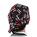 LIFKOME 2pcs Fashion Skull Hat Chef Cap Catering Skull Cap Ribbon Canvas Material
