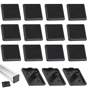 Malousun 15 Stück Vierkantrohr Endkappen
