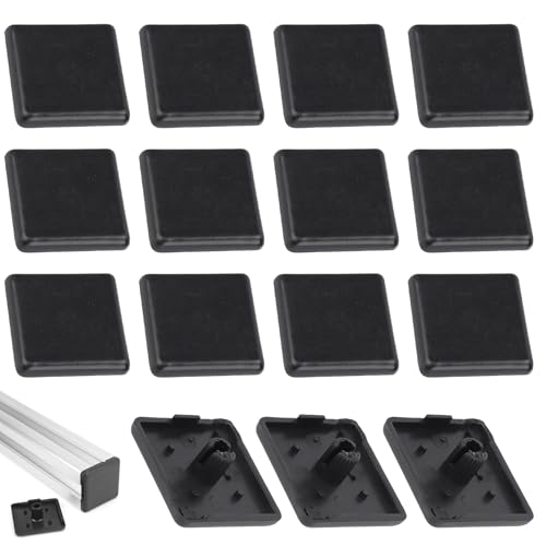 15 tappi terminali per tubi quadrati, 40 x 40, tappi di copertura per profili in alluminio, tappi terminali per profili in alluminio, di alta qualità, in plastica, per profili di costruzione in