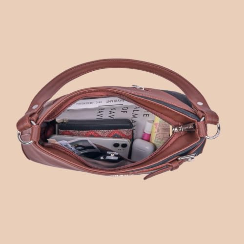 Image of ZOUK Ira Handbag | Stylish Women's Handbag | Luxury Shoulder Bag for Women | Trendy | Fancy Ladies Handbags | Small Purse for Events | Water-Resistant