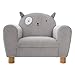 Atmosphera - Fauteuil Gris Oreilles de Chat pour Chambre d'enfant H 43 cm