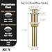 KES Sink Drain Without Overflow Bathroom Pop Up Drain Assembly Stopper Vessel Sink Brushed Gold for 1.6