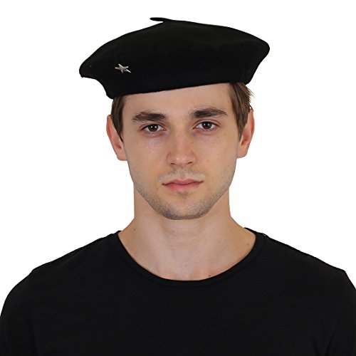 NEON ROCK Unisex Wool Blend French Artist Bosque Beret Cap
