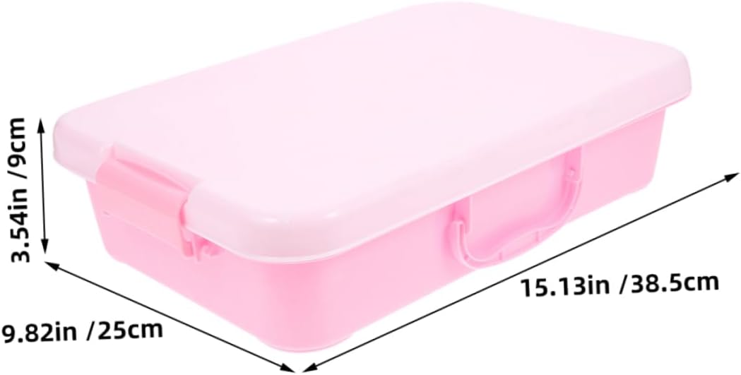 TOYANDONA 2pcs Portable Sandbox Storage Container with Lid Handle Stackable Play Tray for Crafts Sand Safe Material for Indoor Outdoor Fun