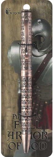 Full Armor of God Ephesians 6 - Bolígrafo de regalo con cruz de metal de cobre antiguo