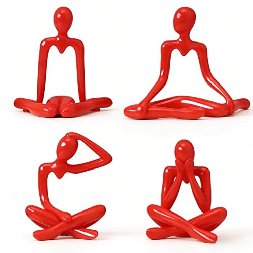 Juego de 4 Estatuas Abstractas para Decoración Moderna