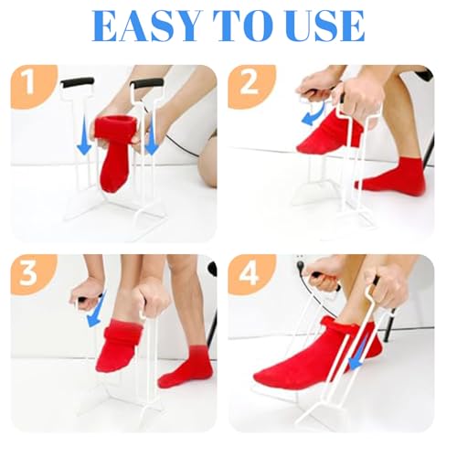 Aide aux chaussettes de compression enfile-bas ergonomique pour contention