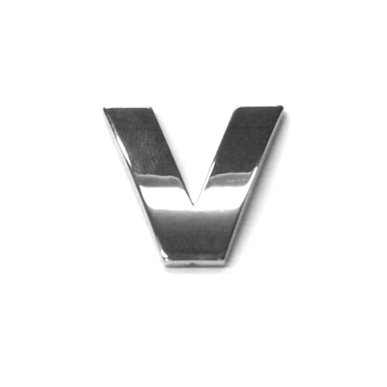 SolaDirect Chrome Letters Digits Numbers Signs Self Adhesive 3D Emblem Decal Badge Sticker for Car Van Home Decor - Letter V