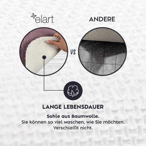 ELART Badematte Set 2 Teilig | Saugfähige Badezimmerteppich, Waschbar, Wasserdichter Badteppich, Badvorleger Set… – Bild 5