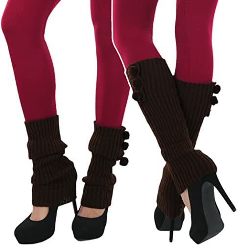Image of ToBeInStyle Women's Long Over The Knee Leg Warmers Bright Thigh High