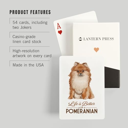 Baraja de poker Pomeranian Life is Better 52 cartas miniatura 3